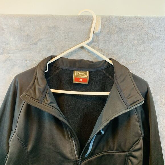 CE Schmidt Workwear for Her XL Quarter Zip PopOver Zippered Pockets Black - Picture 4 of 10